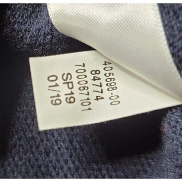 Athleta Streetwise Stripe Navy Blue Sweater With Coolmax & Thumbholes Size S - Picture 13 of 13